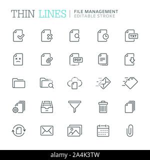 Collection of shopping related line icons. Vector eps8 Stock Vector