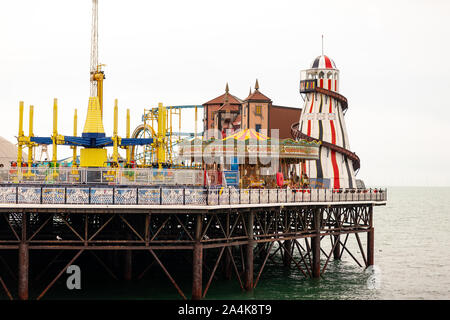 Colour landscape images of Brighton Palace Pier, in Brighton, East Sussex, England.