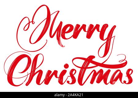 Merry Christmas Calligraphy lettering text symbol of Christianity hand drawn vector illustration sketch. Stock Vector