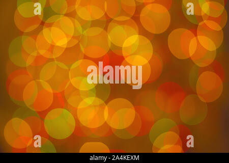 Red and Yellow Abstract Blurry Lights in the Background Stock Photo