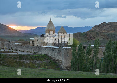 The former Armenian monastery Sankt Thaddaus in the north of Iran near Maku, taken on 01.06.2017. The monastery is since 2008 together with the monastery St. Stephanos and the chapel of Dsordsor part of the UNESCO World Heritage Armenian Monastery in Iran. | usage worldwide Stock Photo