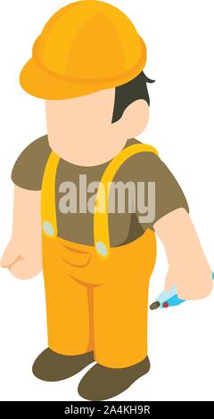 Architect icon, isometric style Stock Vector