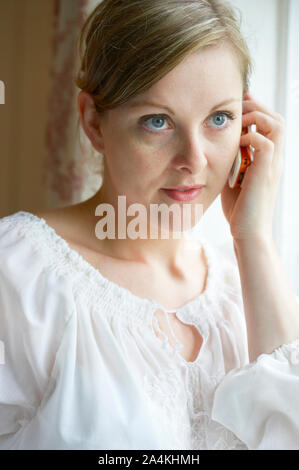Woman with blue eyes Stock Photo