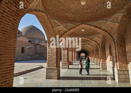 The Blue Mosque, also known as Kabud Mosque in the Iranian city of Tabriz, taken on 31.05.2017. It was completed in 1465 on behalf of Khatun Jan Begun, the wife of the leader of the Turkmen tribal Qara Qoyunlu, Jahan Shah, during his reign in the so-called Black Sheep Empire. | usage worldwide Stock Photo