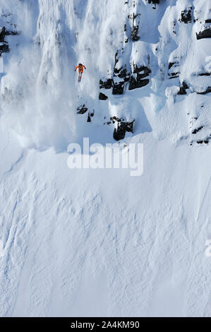 Randonne skiing in western part of Norway Stock Photo