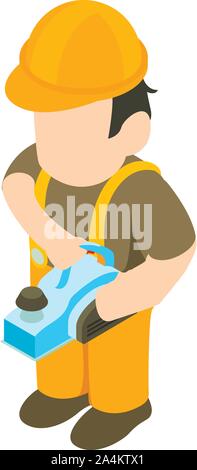 Cabinetmaker icon, isometric style Stock Vector