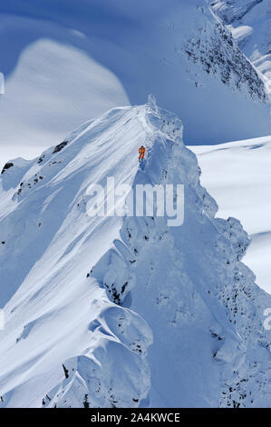 Randonne skiing in western part of Norway Stock Photo