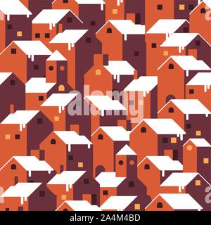 Seamless Christmas winter pattern. Stock Vector