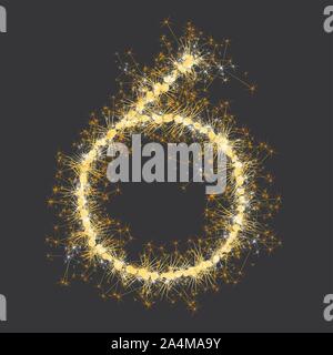 glittering sparks numbers Stock Vector
