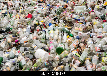 Glas Bottle recycling yard Stock Photo