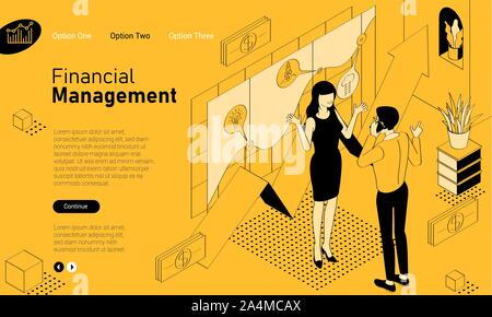 Financial consultations mobile app template. Stock Vector