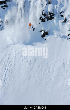 Randonne skiing in western part of Norway Stock Photo