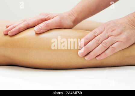 Giving a massage Stock Photo