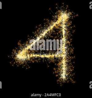 glittering sparks numbers Stock Vector