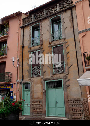 The back streets of Collioure Stock Photo