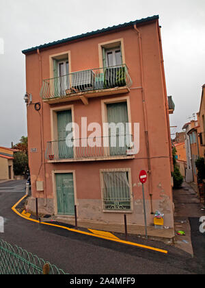 The back streets of Collioure Stock Photo