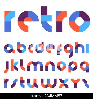 Retro type font Stock Vector