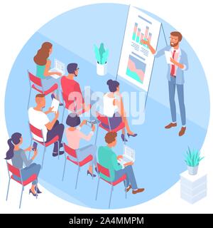 Business training concept. Stock Vector