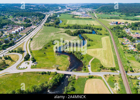 Landscape with river Stock Photo