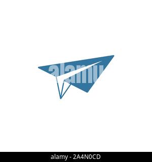 Paper airplane icon. Vector illustration, flat design. Stock Vector