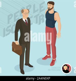Professor and sport coach. Stock Vector