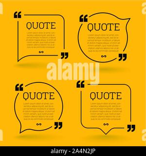 block quote design elements Stock Vector