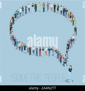 People crowd comment speech bubble Stock Vector