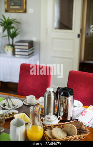 Breakfast on table Stock Photo