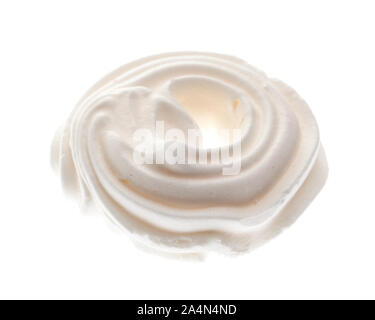christmas pastries: single white cookie from front on white background Stock Photo