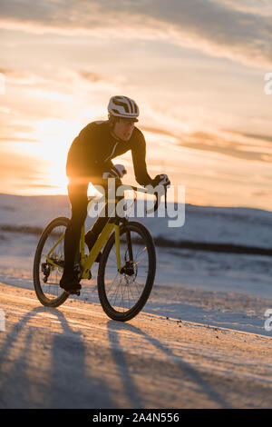 Man cycling Stock Photo