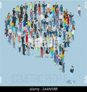 People crowd comment speech bubble Stock Vector