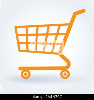 Flat design shopping cart Stock Vector