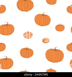 Seamless vector pattern of autumn halloween elements. Stock Vector