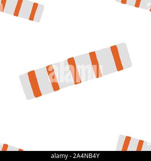 Seamless vector pattern of autumn halloween elements. Stock Vector