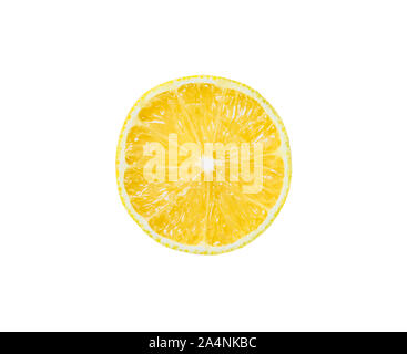 slice of lemon isolated on white background Stock Photo