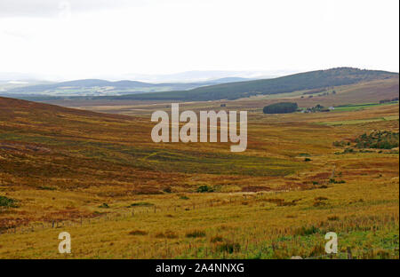 A highland landscape from the A939 Old Military Road near Bridge of Brown on the border between Highland and Moray, Scotland, United Kingdom, Europe.