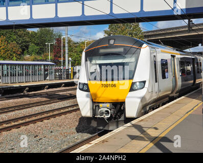 British Rail Class 700 train of the Thameslink at Crawley Railway ...