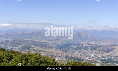 macedonian capitol skopje from a viewpoint Stock Photo - Alamy