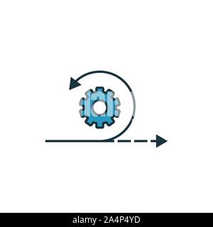Agile icon set. Four elements in diferent styles from content icons collection. Creative agile icons filled, outline, colored and flat symbols Stock Vector