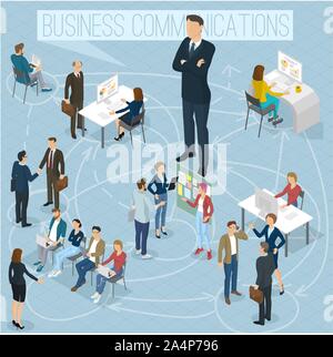 Isometric people vector set. Stock Vector