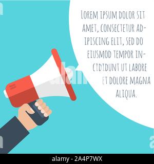 loudspeaker with speech bubble Stock Vector