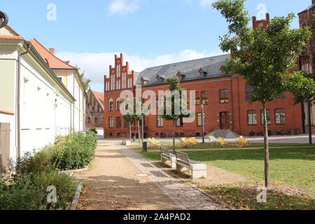 Historisches Gebäude auf der Dominsel im Zentrum von Brandenburg an der Havel in Ostdeutschland Stock Photo