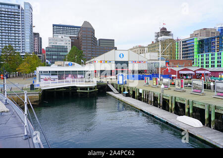 HALIFAX, NOVA SCOTIA -7 OCT 2019- View of the Maritime Museum of the Atlantic on Lower Water Street on the seaport waterfront in Halifax, Nova Scotia, Stock Photo