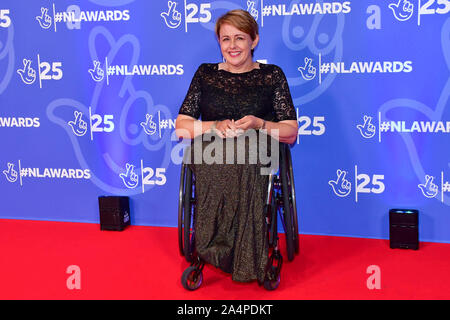 London, UK. 15th Oct, 2019. Tanni Grey-Thompson attends BBC1's National Lottery Awards 2019 at BBC Television Centre, 101 Wood Lane, on 15 October 2019, London, UK. Credit: Picture Capital/Alamy Live News Stock Photo