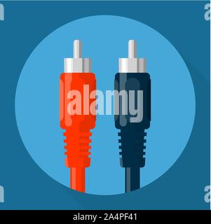 RCA connectors icon Stock Vector