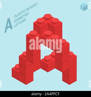 Plastic blocs letters Stock Vector