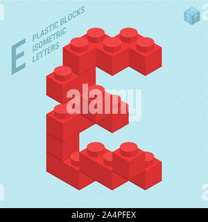 Plastic blocs letters Stock Vector