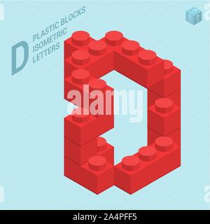 Plastic blocs letters Stock Vector