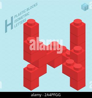 Plastic blocs letters Stock Vector