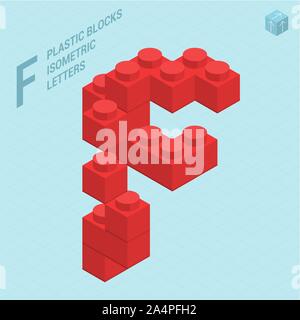 Plastic blocs letters Stock Vector
